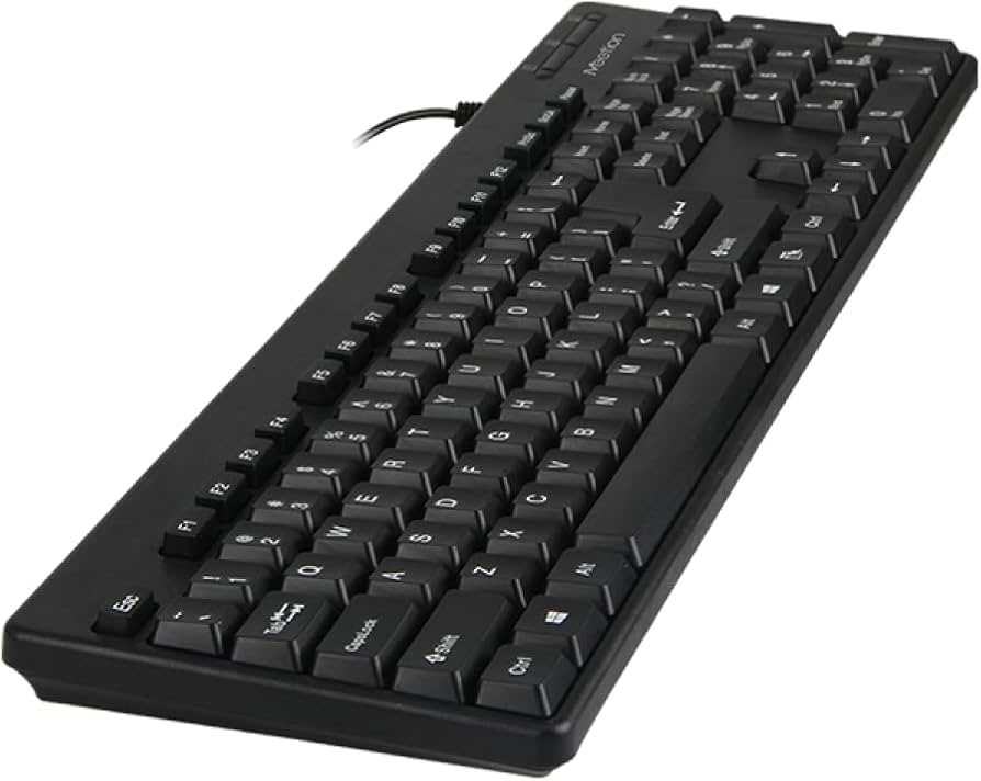MeeTion MT K100 USB Standard Wired Keyboard Arabic-Black