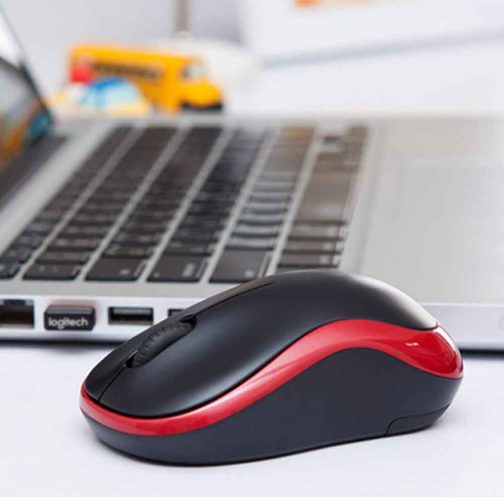 Logitech M185 Wireless Mouse -RED