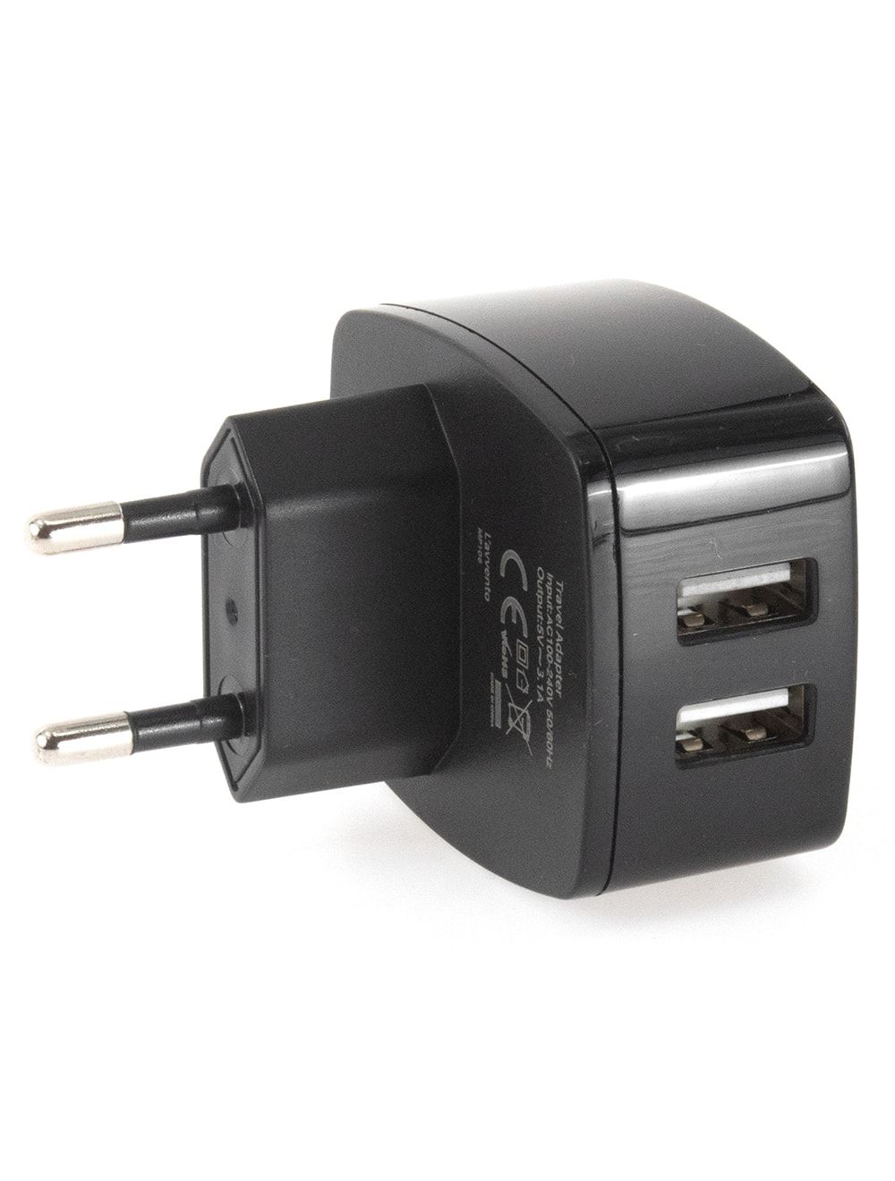 L'AVVENTO (MP106) Wall Charger Dual USB output 3.1A Euro Plug - Black