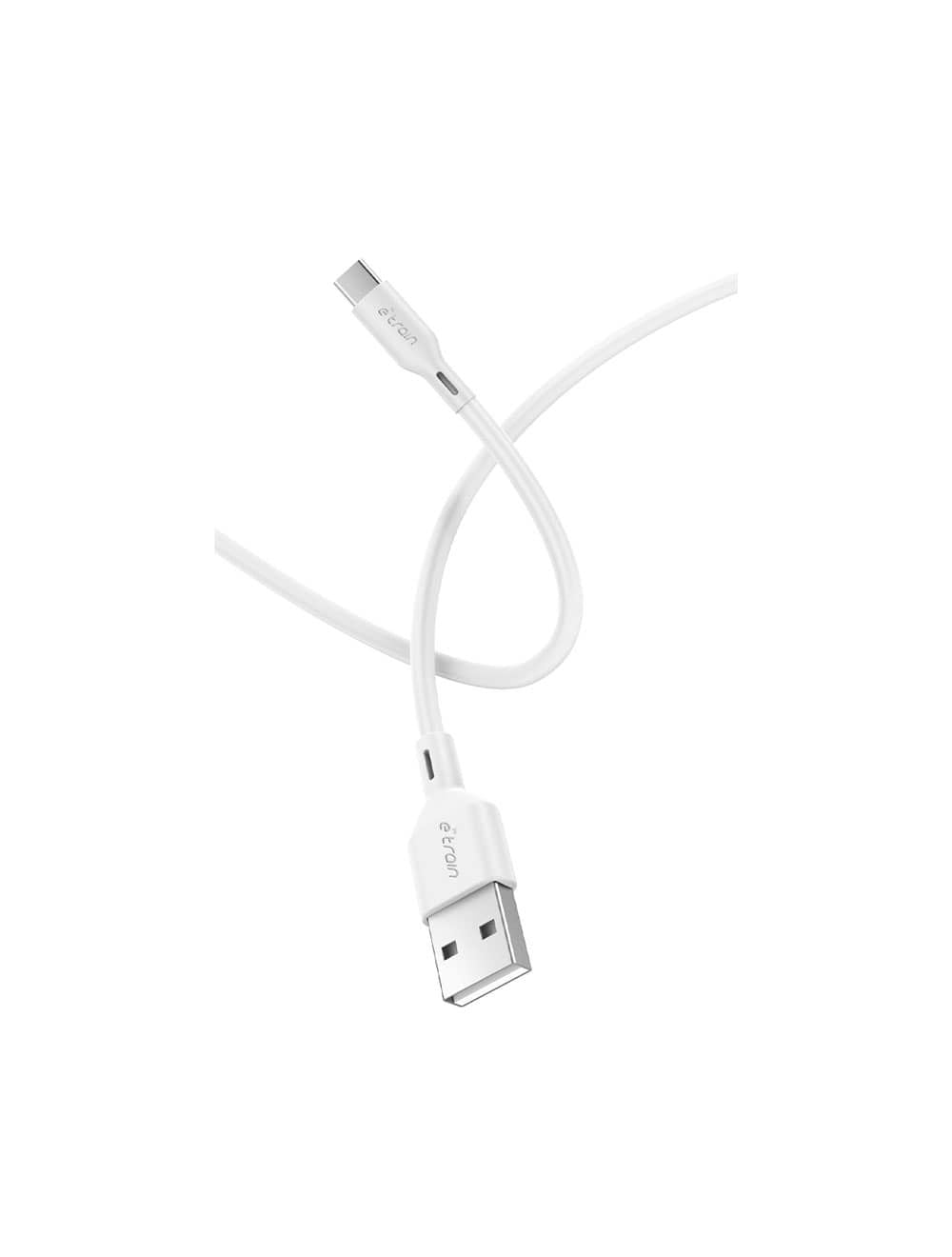 E-train USB-A to USB-C Cable 1M - White