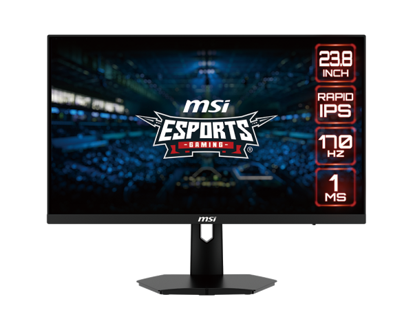 MSI G244F 170Hz 1MS GTG Rapid IPS FHD Gaming Monitor 94.4% Adobe RGB 92.05% DCI-P3 122.88% SRGB