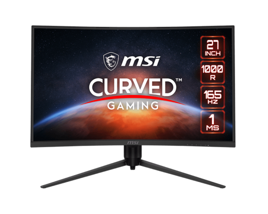 MSI Optix G271CQR 27″ CURVED Gaming Monitor, 2560 x 1440 (WQHD), VA, 165Hz, FreeSync