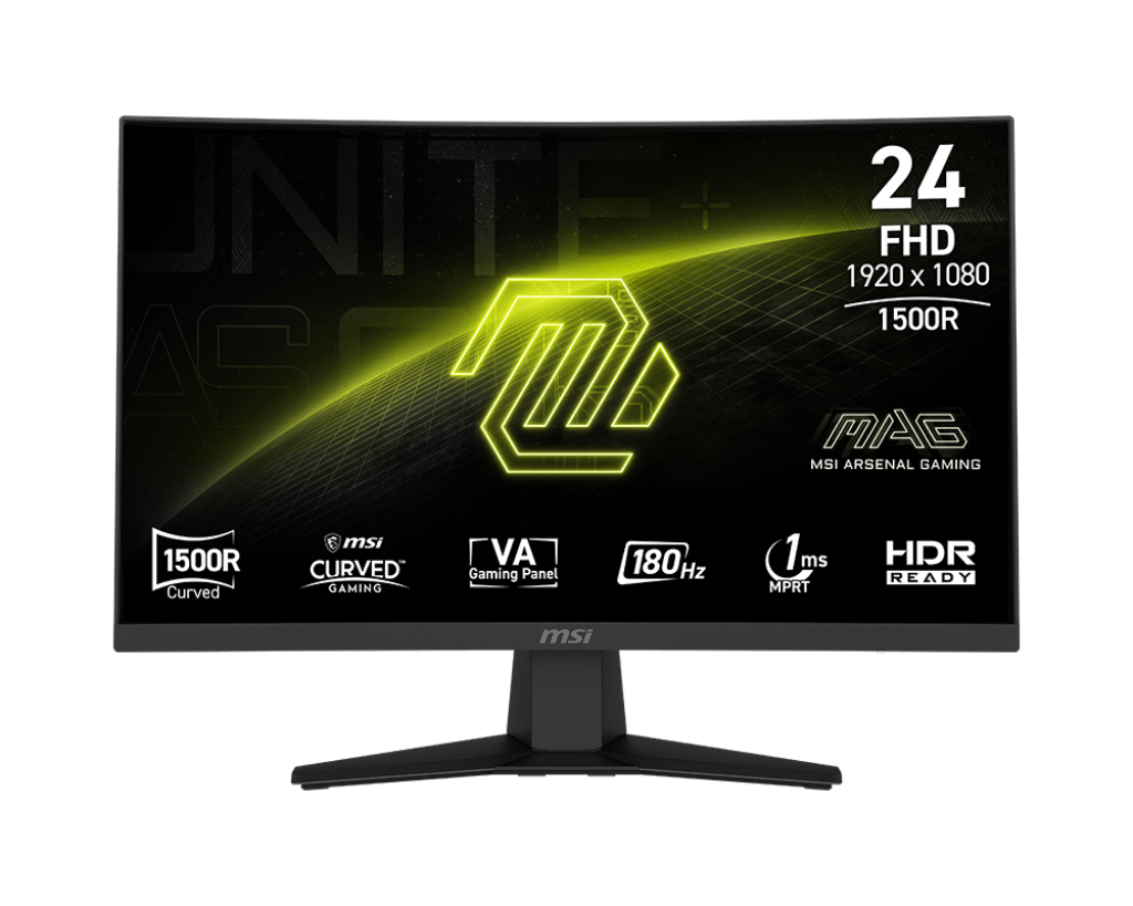 MSI Mag 244c Curved- 24 Inch - Va Panel- 180Hz 1ms - 1500r- FHD Gaming Monitor