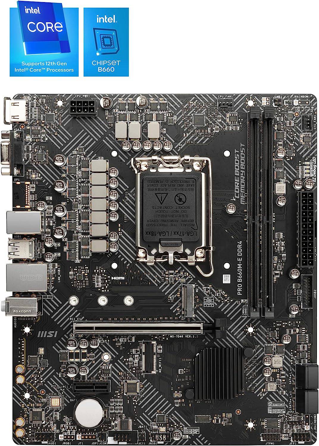 MSI PRO B660M-E Intel LGA 1700 Micro ATX DDR4