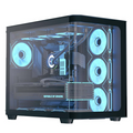 Aerocool P500C Black 4 Argb Fans Mid Tower Case tempered glass With Psu LUXPRO 750W 80+ Bronze