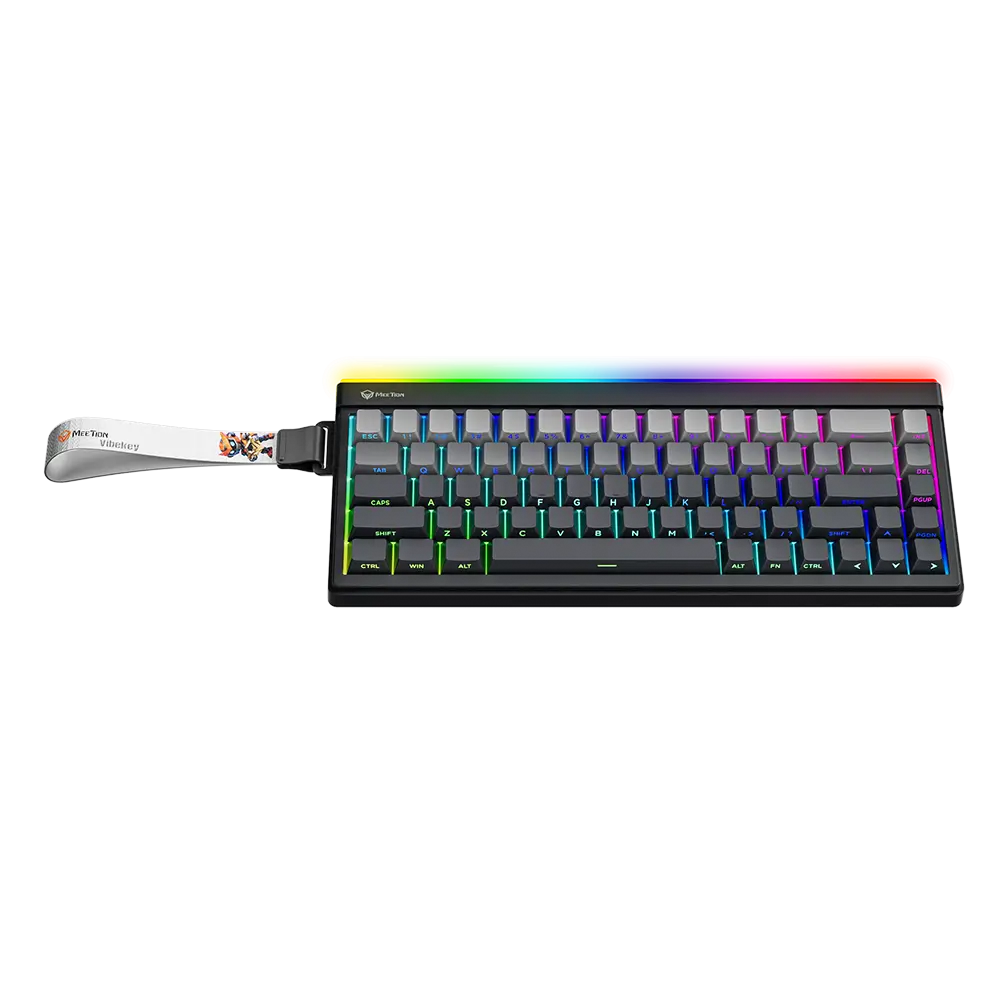 Meetion VibeKey B68 Gaming Keyboard – 68 Keys, RGB Colorful, USB + 2.4G + BT, 4000mAh Battery