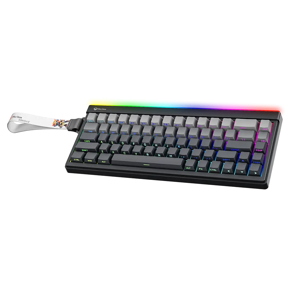 Meetion VibeKey B68 Gaming Keyboard – 68 Keys, RGB Colorful, USB + 2.4G + BT, 4000mAh Battery