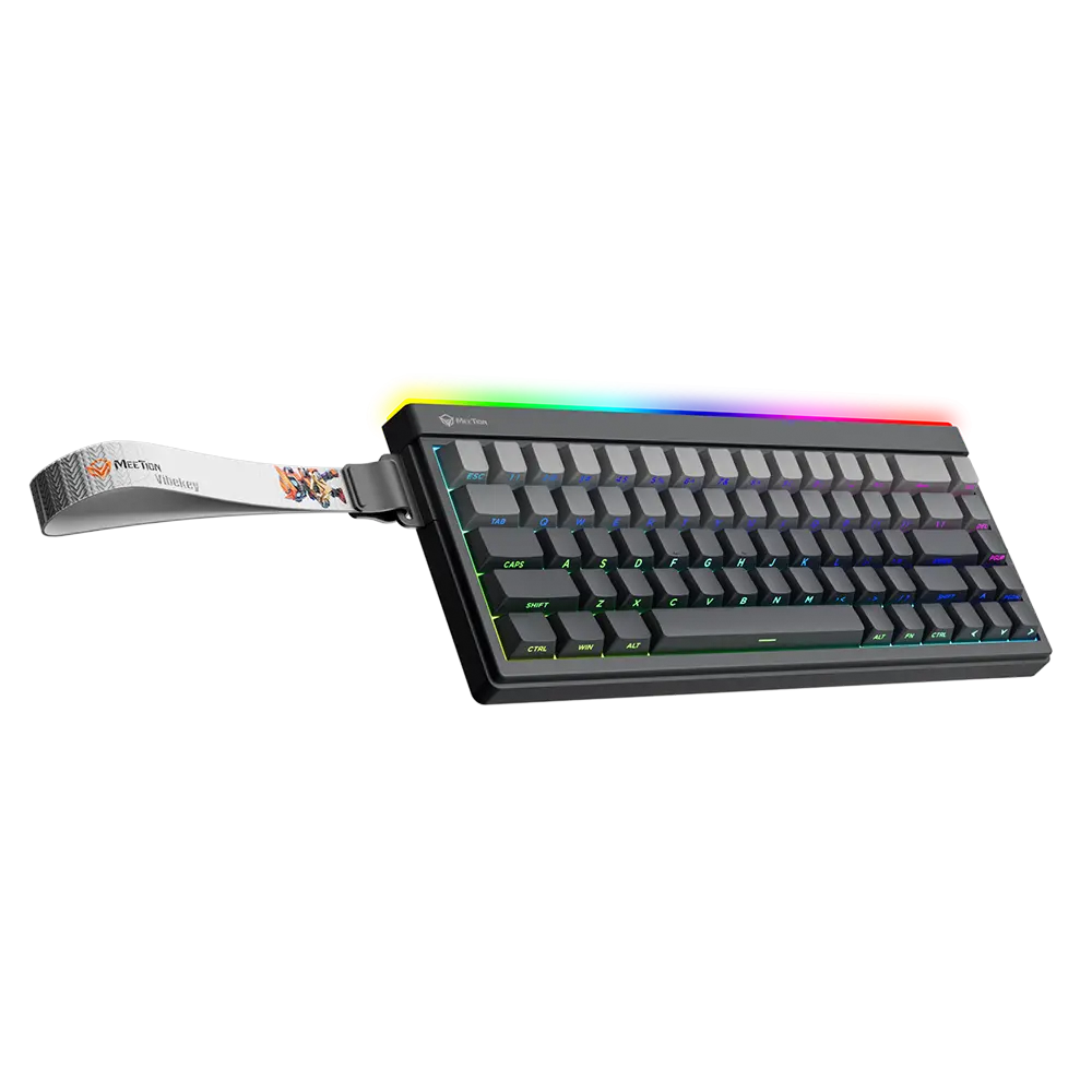 Meetion VibeKey B68 Gaming Keyboard – 68 Keys, RGB Colorful, USB + 2.4G + BT, 4000mAh Battery