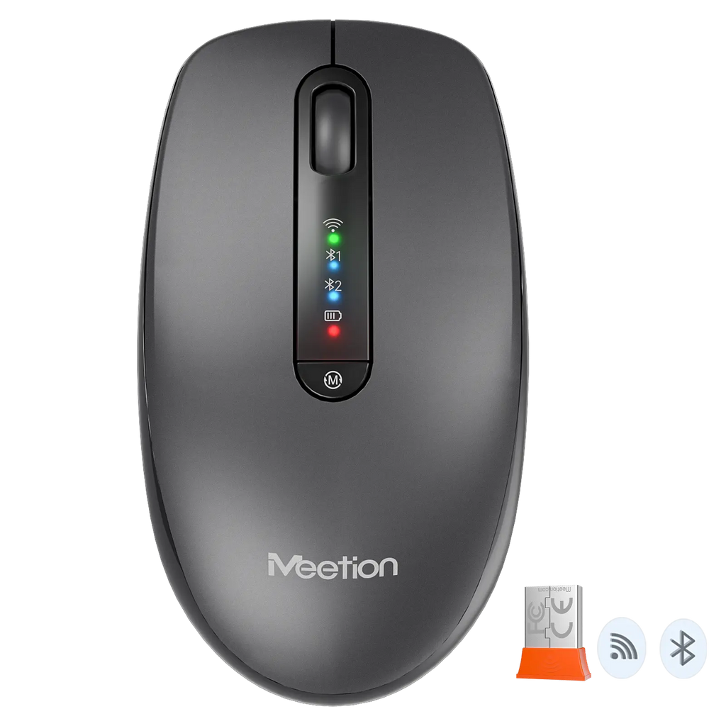 Meetion BTM100R Wireless And Bluetooth Dual Mode Silent Rechargeable Mouse