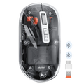 Meetion BTM005 Wireless And Bluetooth Dual Mode Rechargeable Transparent Mouse