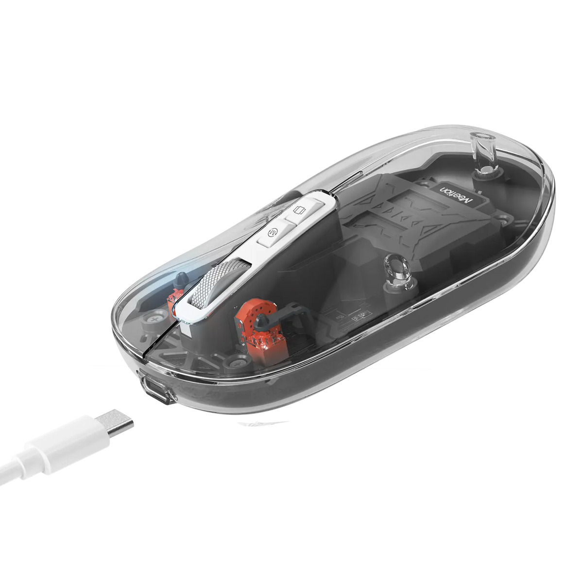 Meetion BTM005 Wireless And Bluetooth Dual Mode Rechargeable Transparent Mouse