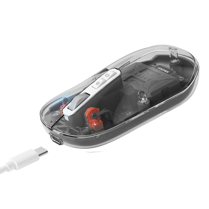 Meetion BTM005 Wireless And Bluetooth Dual Mode Rechargeable Transparent Mouse