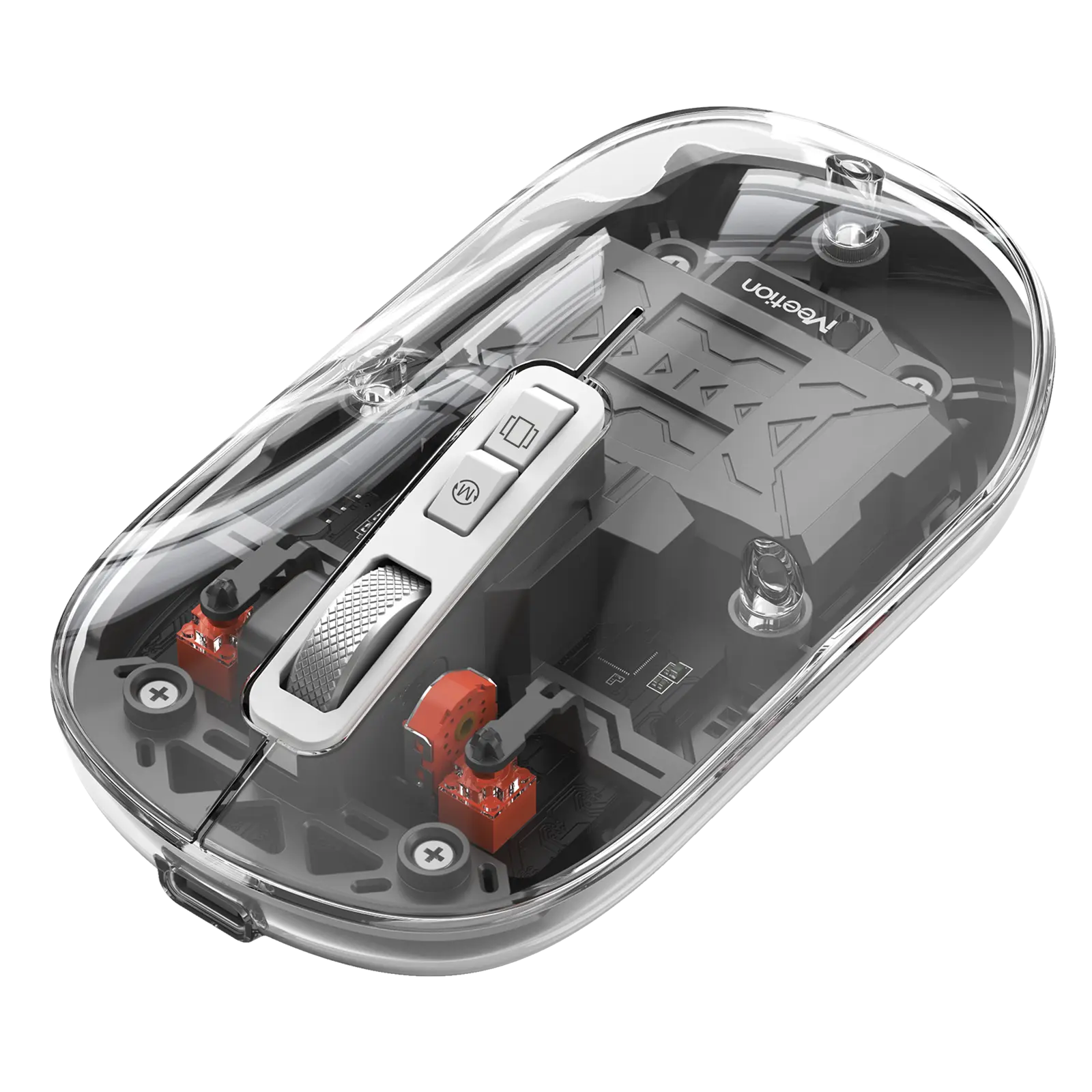 Meetion BTM005 Wireless And Bluetooth Dual Mode Rechargeable Transparent Mouse
