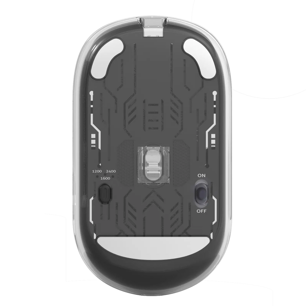 Meetion BTM005 Wireless And Bluetooth Dual Mode Rechargeable Transparent Mouse