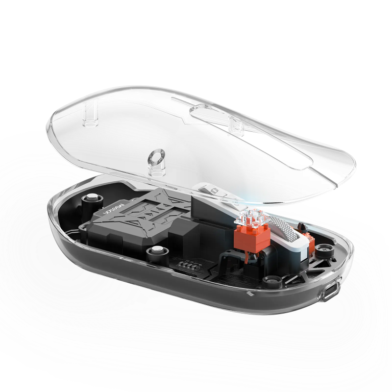 Meetion BTM005 Wireless And Bluetooth Dual Mode Rechargeable Transparent Mouse