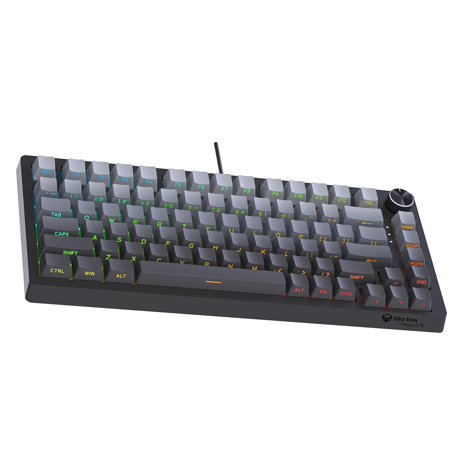 Meetion Magic A75 Magnetic Switch Hot-Swappable ABS Double Shot Keycaps Pro Grade 75 Compact Mechanical Keyboard