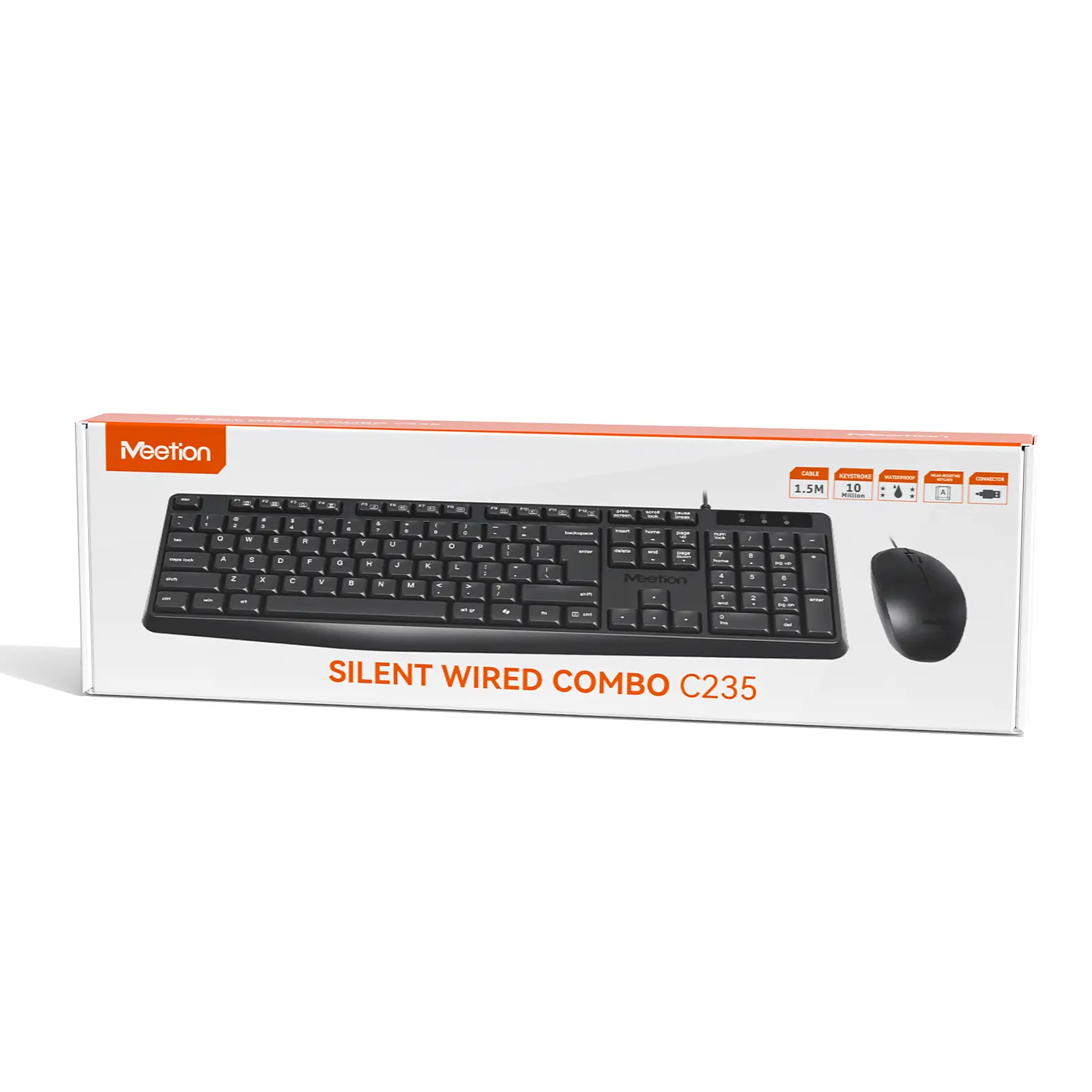 MEETION C235 Wired Keyboard & Mouse Combo – Durable & Comfortable Set