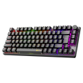 Gaming keyboard with RGB lighting on a white background