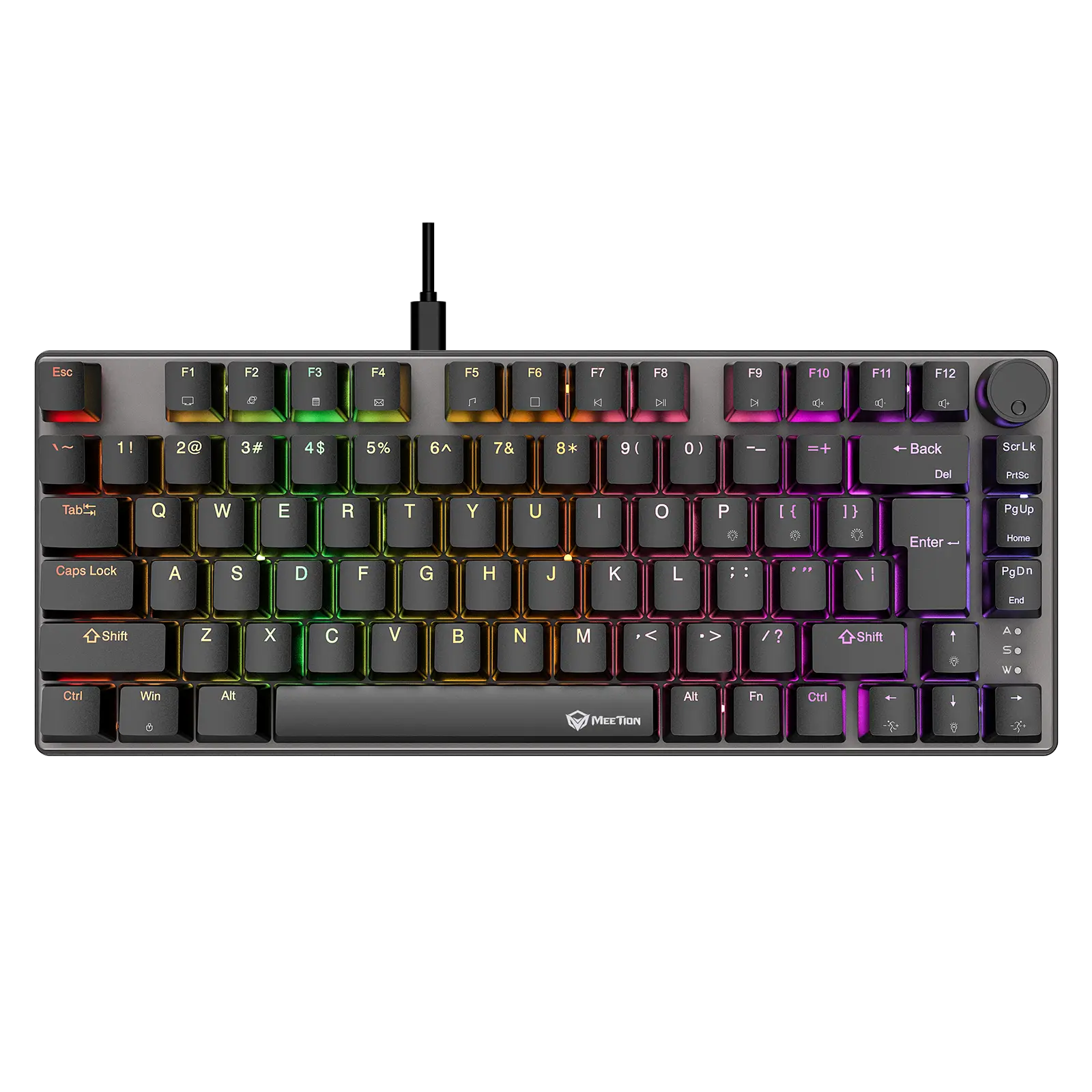 Meetion MK006 PRO RGB 75% Hot Swappable Red Switch AR/EN Wired Mechanical Keyboard