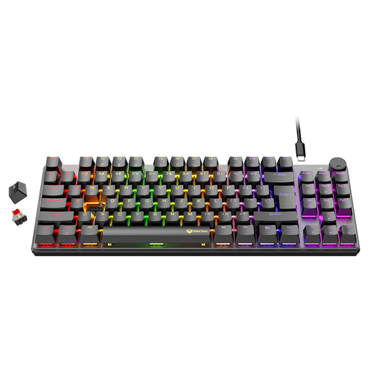 MEETION MK008 PRO RGB 80% TKL Red switch Arabic Wired Mechanical Keyboard