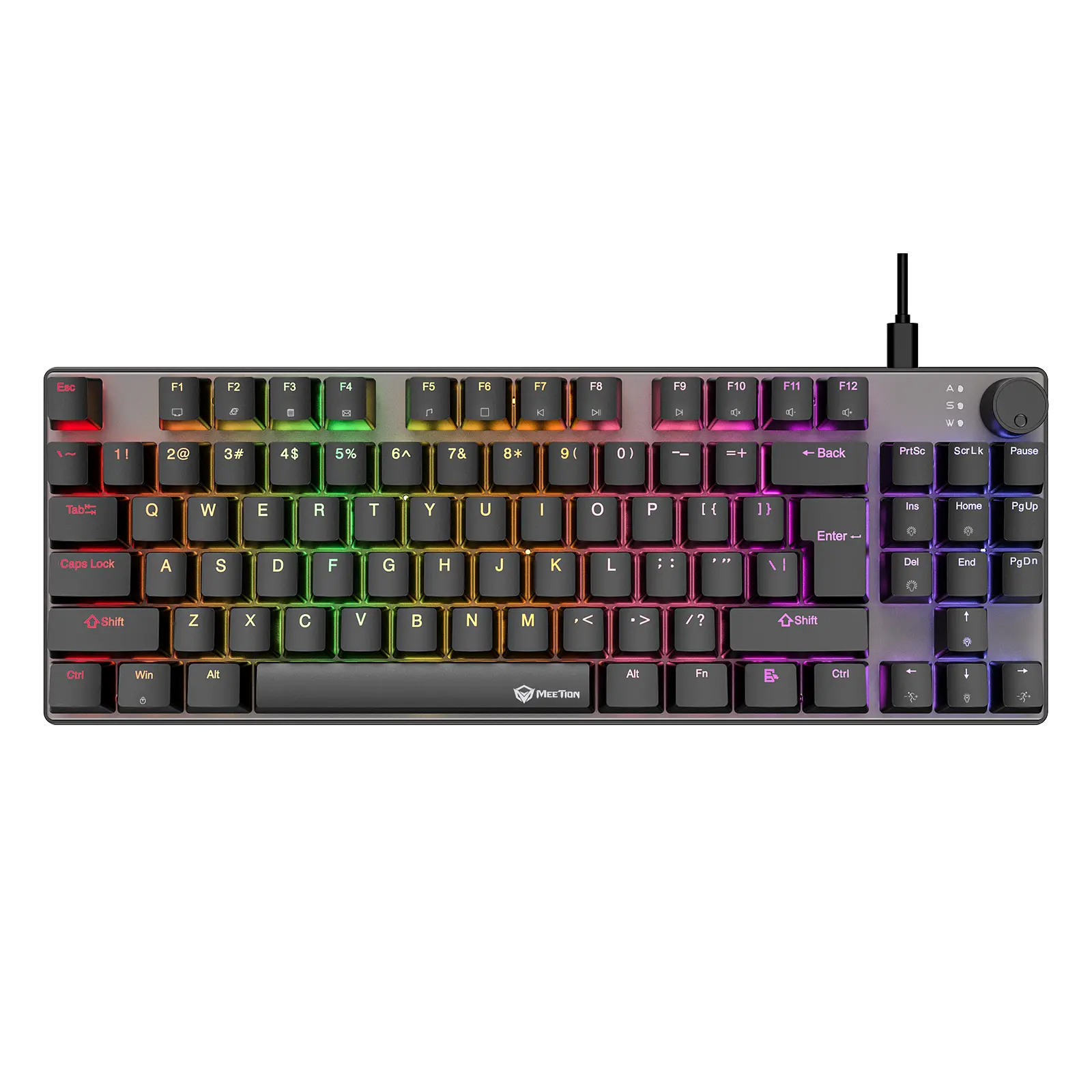 MEETION MK008 PRO RGB 80% TKL Red switch Arabic Wired Mechanical Keyboard