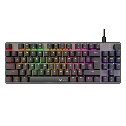 80% TKL wired mechanical keyboard with multicolor RGB backlit keys