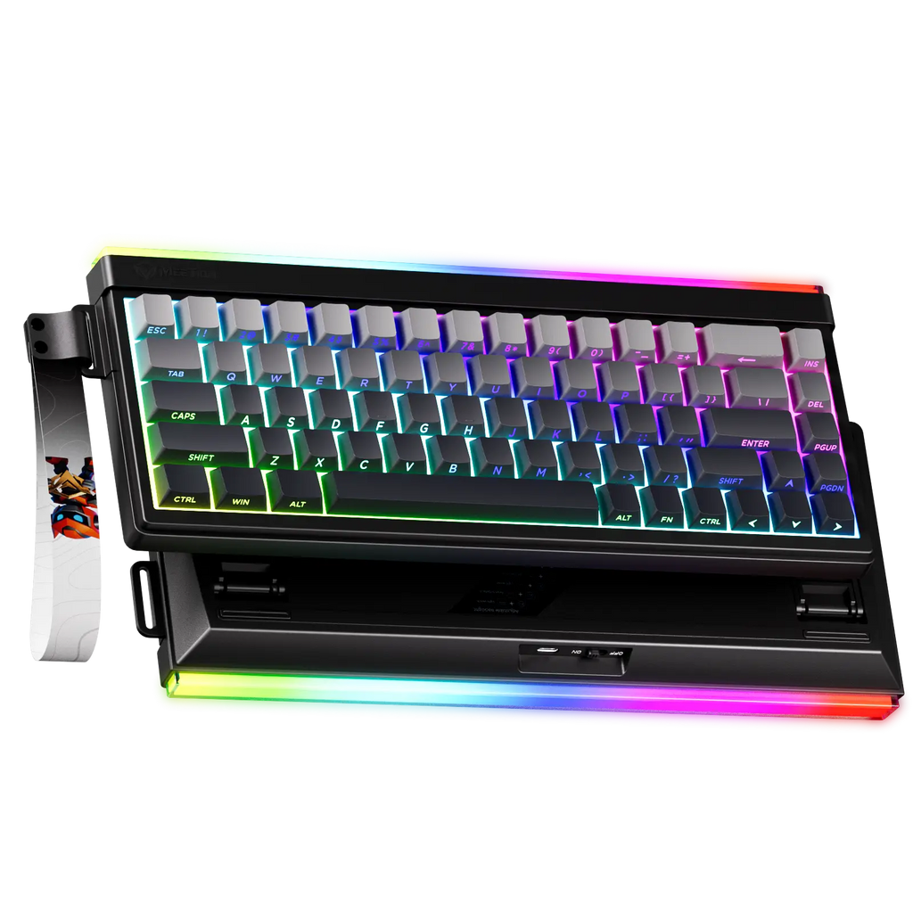 Meetion VibeKey B68 Gaming Keyboard – 68 Keys, RGB Colorful, USB + 2.4G + BT, 4000mAh Battery