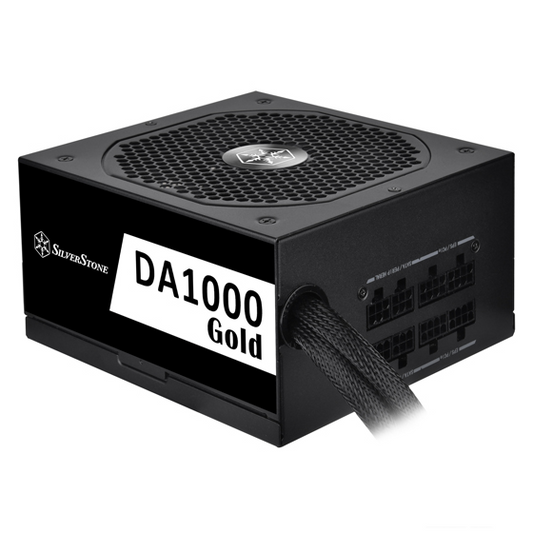 مزود طاقة SilverStone DA1000 Gold Cybenetics 1000W شبه معياري ATX مزود بمنفذ PCIe 5.0 12+4 سنون