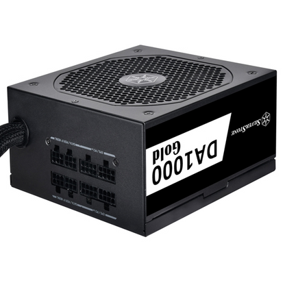 مزود طاقة SilverStone DA1000 Gold Cybenetics 1000W شبه معياري ATX مزود بمنفذ PCIe 5.0 12+4 سنون 
