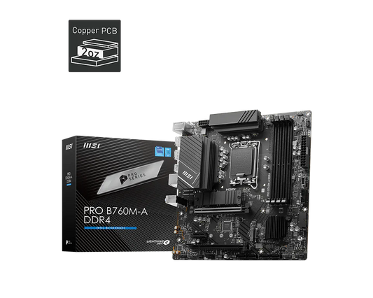 اللوحة الأم MSI PRO B760M-A DDR4 Intel LGA 1700
