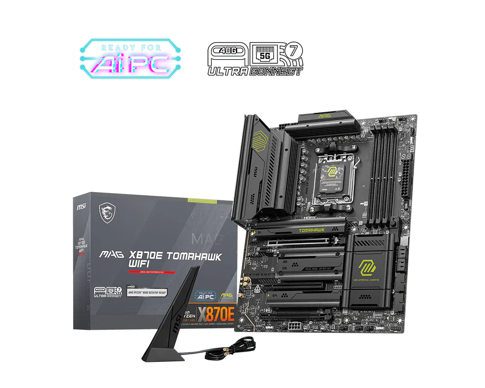 MSI MAG X870E Tomahawk WiFi Pcie 5.0 AM5 ATX Motherboard