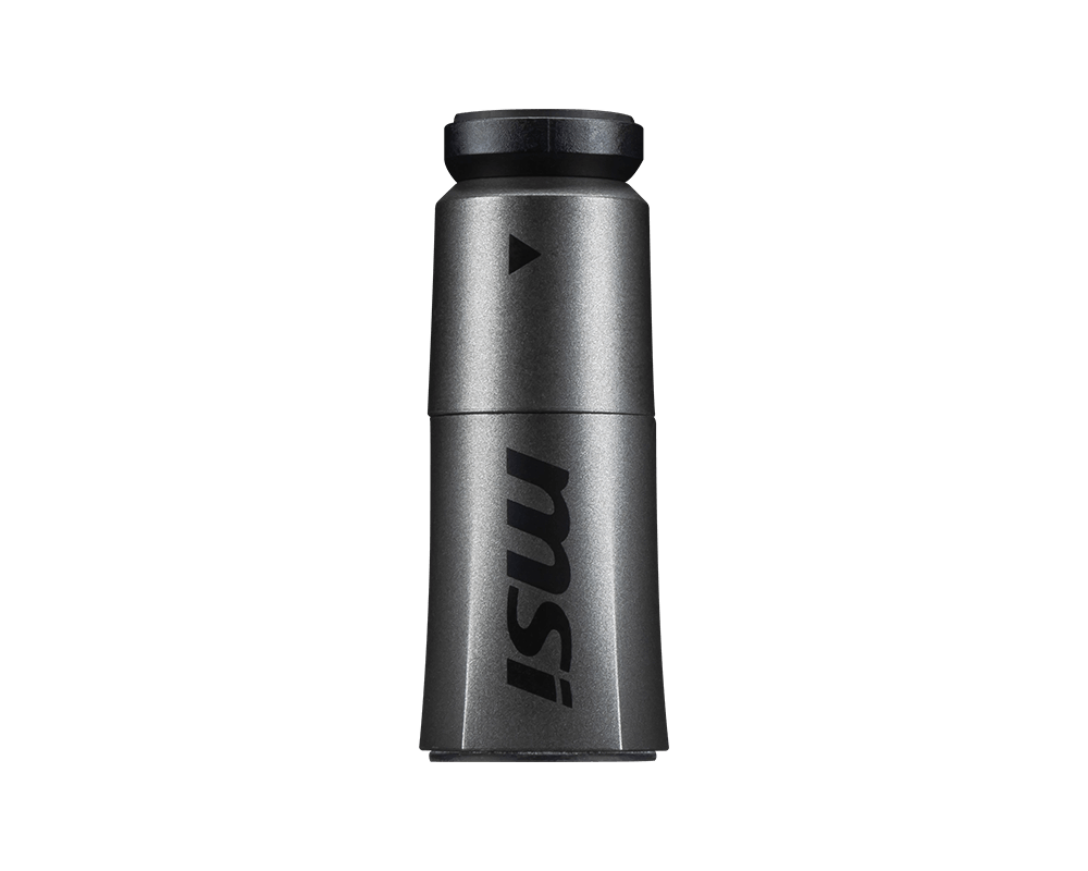 MSI SUPRIM heatsink tube cylinder in dark gray with MSI logo