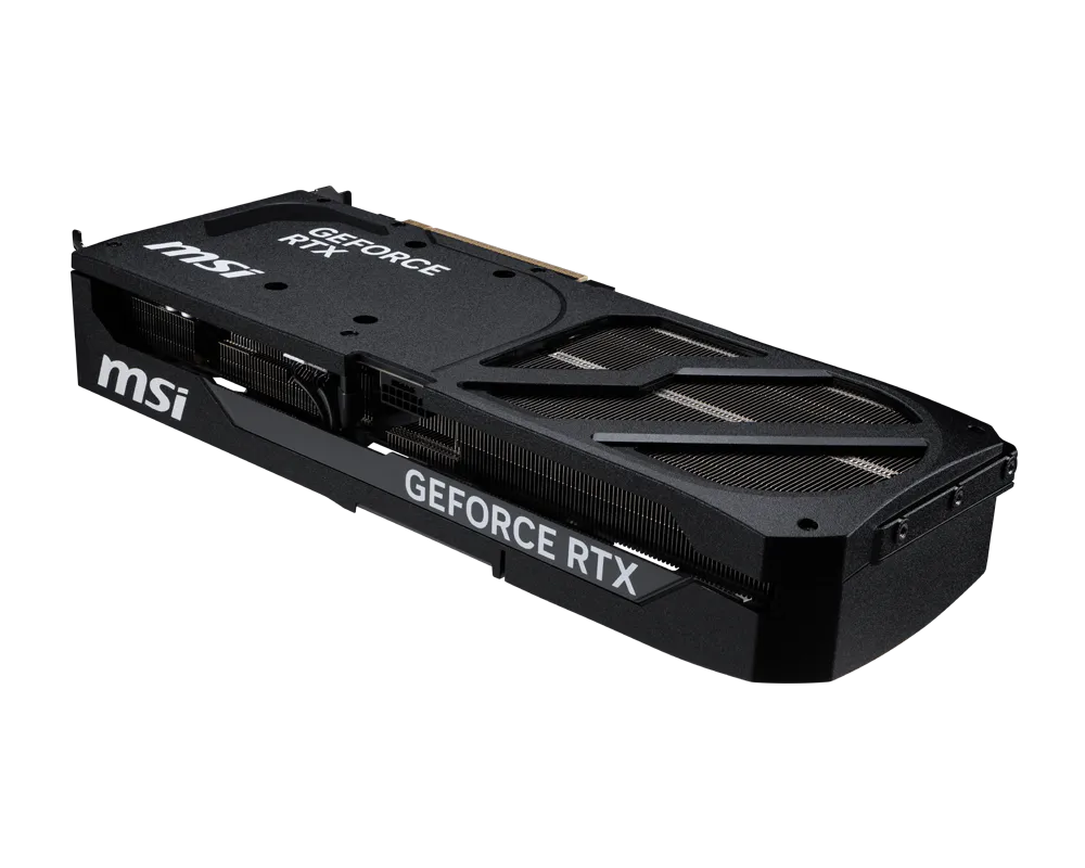 Graphics card angled view showing MSI branding and cooling shroud