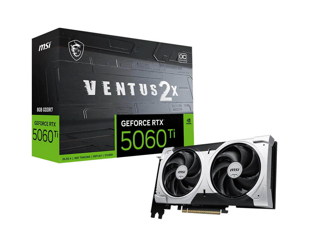 MSI RTX 5060 Ti 8GB VENTUS 2X OC PLUS Graphics Card