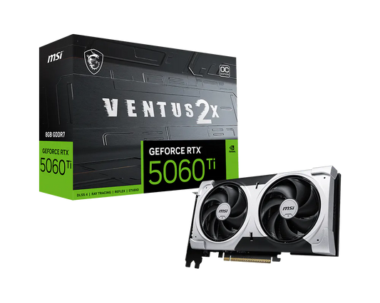 MSI RTX 5060 Ti 8GB VENTUS 2X OC PLUS Graphics Card