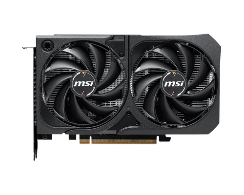 MSI graphics card with dual fans on a white background