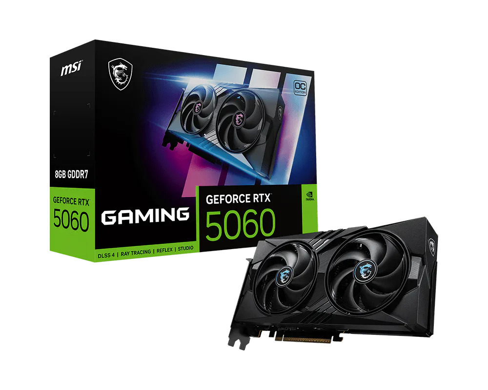 MSI GeForce RTX 5060 8GB GAMING OC GDDR7 GRAPHIC CARD