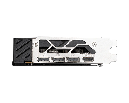 MSI GeForce RTX graphics card with I/O ports on silver bracket