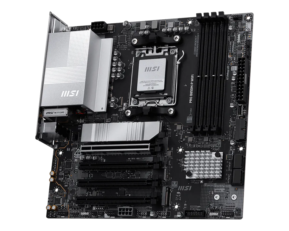 MSI PRO B850M-P WIFI AM5 DDR5 PCIe 5.0 Wi-Fi 7 Motherboard
