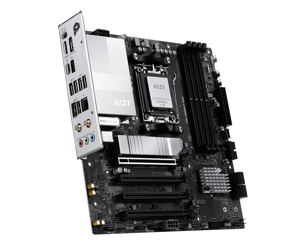 MSI PRO B850M-P WIFI AM5 DDR5 PCIe 5.0 Wi-Fi 7 Motherboard