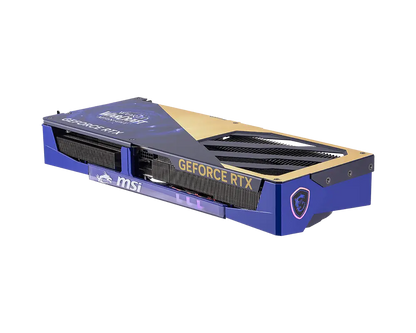 MSI GeForce RTX 5070 graphics card angled view, blue and black shroud