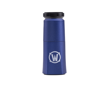 GeForce RTX accessory tube, blue with World of Warcraft W logo