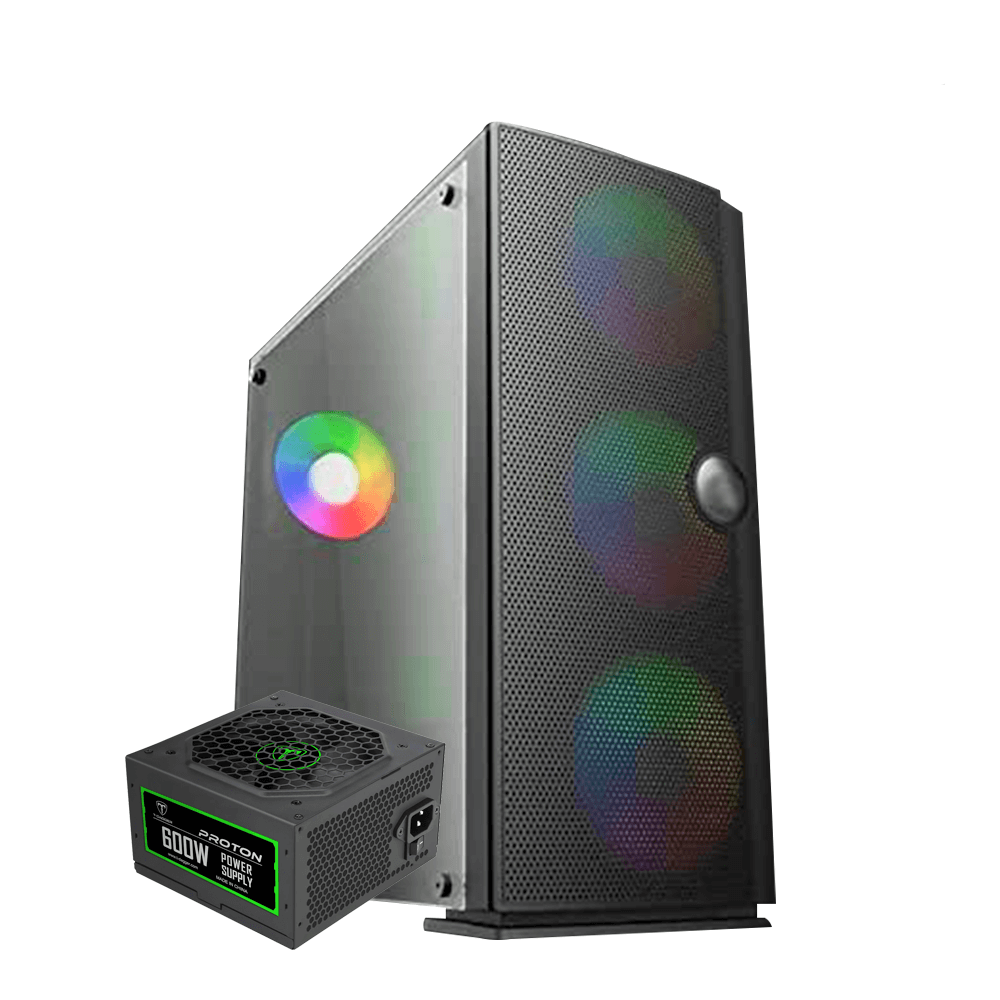 REDRAGON TOPSPIN GC651 GAMING CASE 4-F RGB WITH 600W 80+ BRONZE PSU