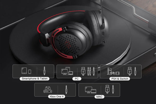 Redragon H386 Diomedes Usb Gaming Headset 7.1 Surround Sound - black