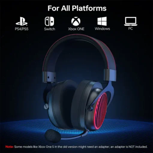 Redragon H540 Luna Wired Over-ear Gaming Headset With 7.1 Surround Sound, Detachable Microphone