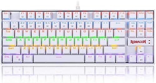 Redragon K552R Kumara RAINBOW Mechanical Gaming Keyboard Blue Switch White