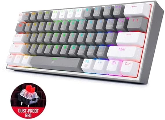 Redragon K617 Fizz 60% Wired RGB Red Switch Gaming Keyboard