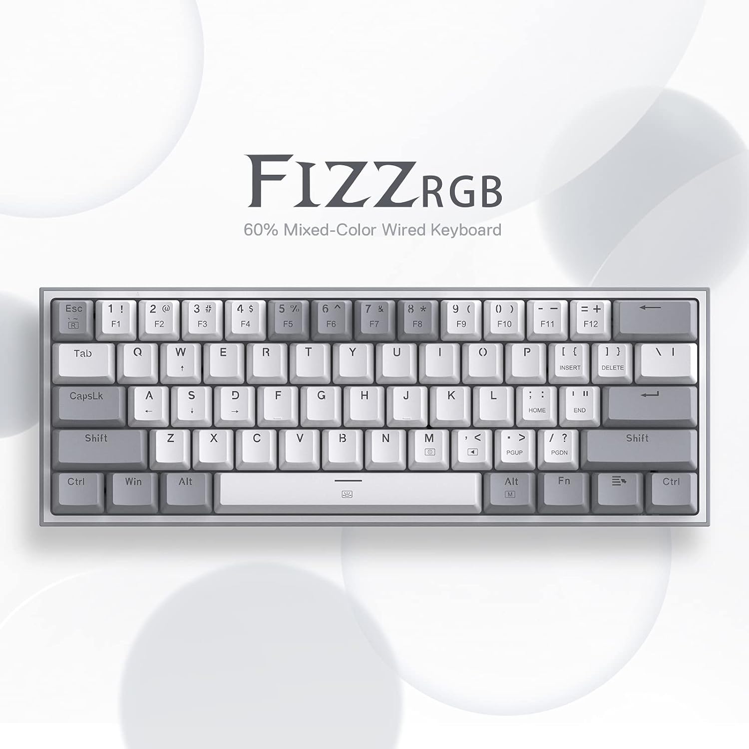 Redragon K617 Fizz 60% Wired RGB Red Switch Gaming Keyboard
