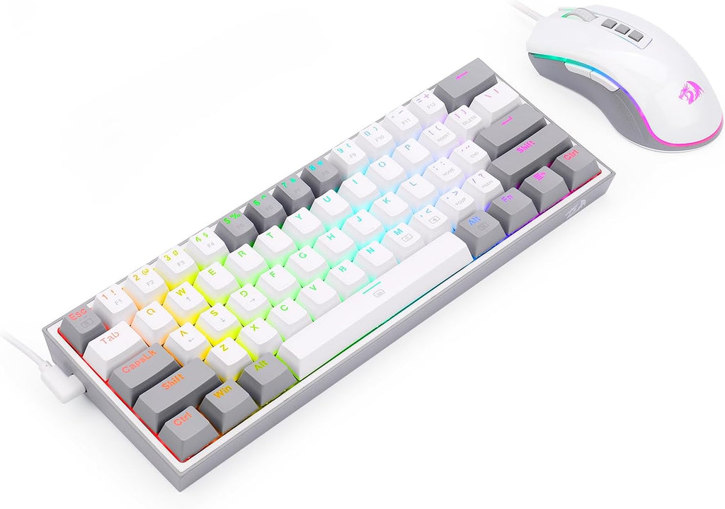 Redragon RD S131 Wired Combo Wired 60% Mechanical Keyboard + Wired Gaming Mouse max 12400DPi