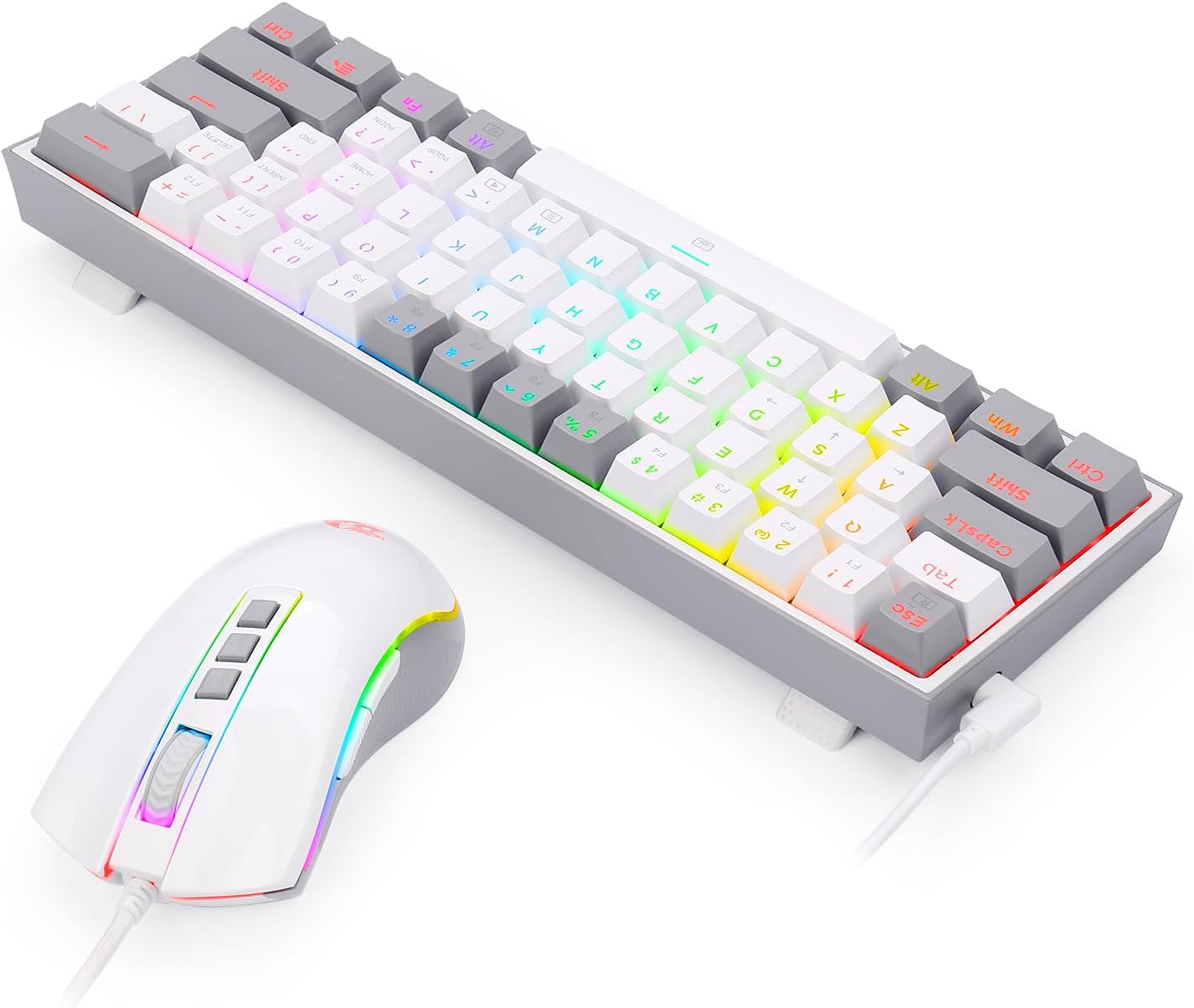 Redragon RD S131 Wired Combo Wired 60% Mechanical Keyboard + Wired Gaming Mouse max 12400DPi